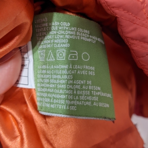 VINTAGE Weatherproof quilted salmon red jacket with stand collar Medium - Picture 4 of 10